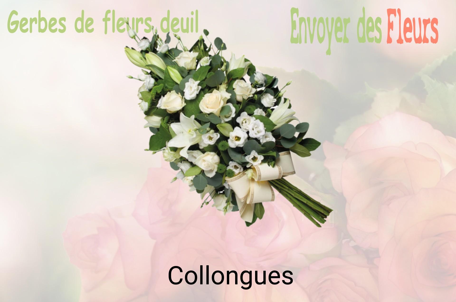 Gerbe de fleurs de deuil livrée à Collongues